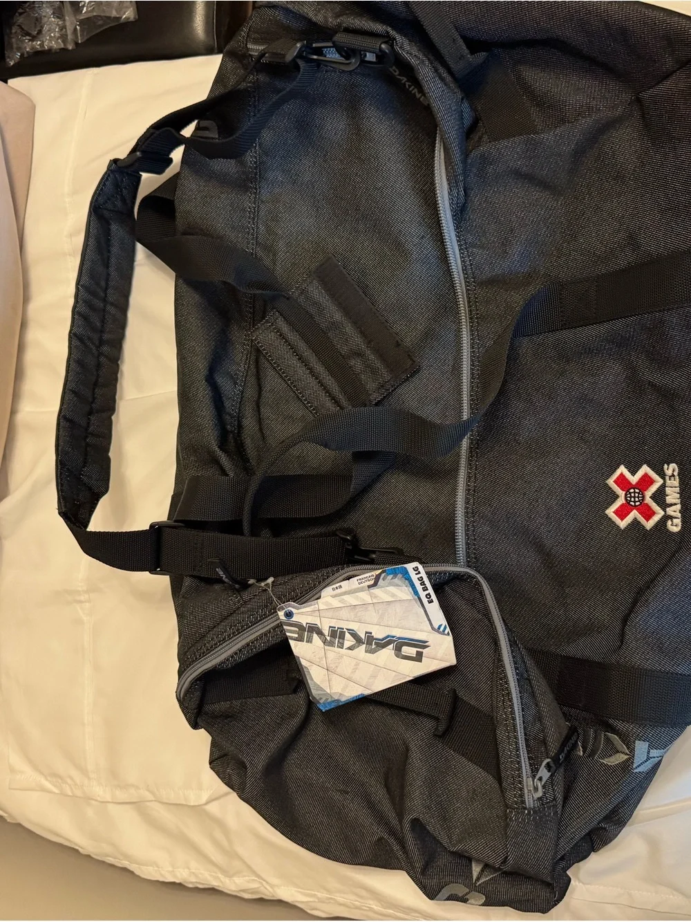 Dakine Black Duffel Bag with X Games Patch